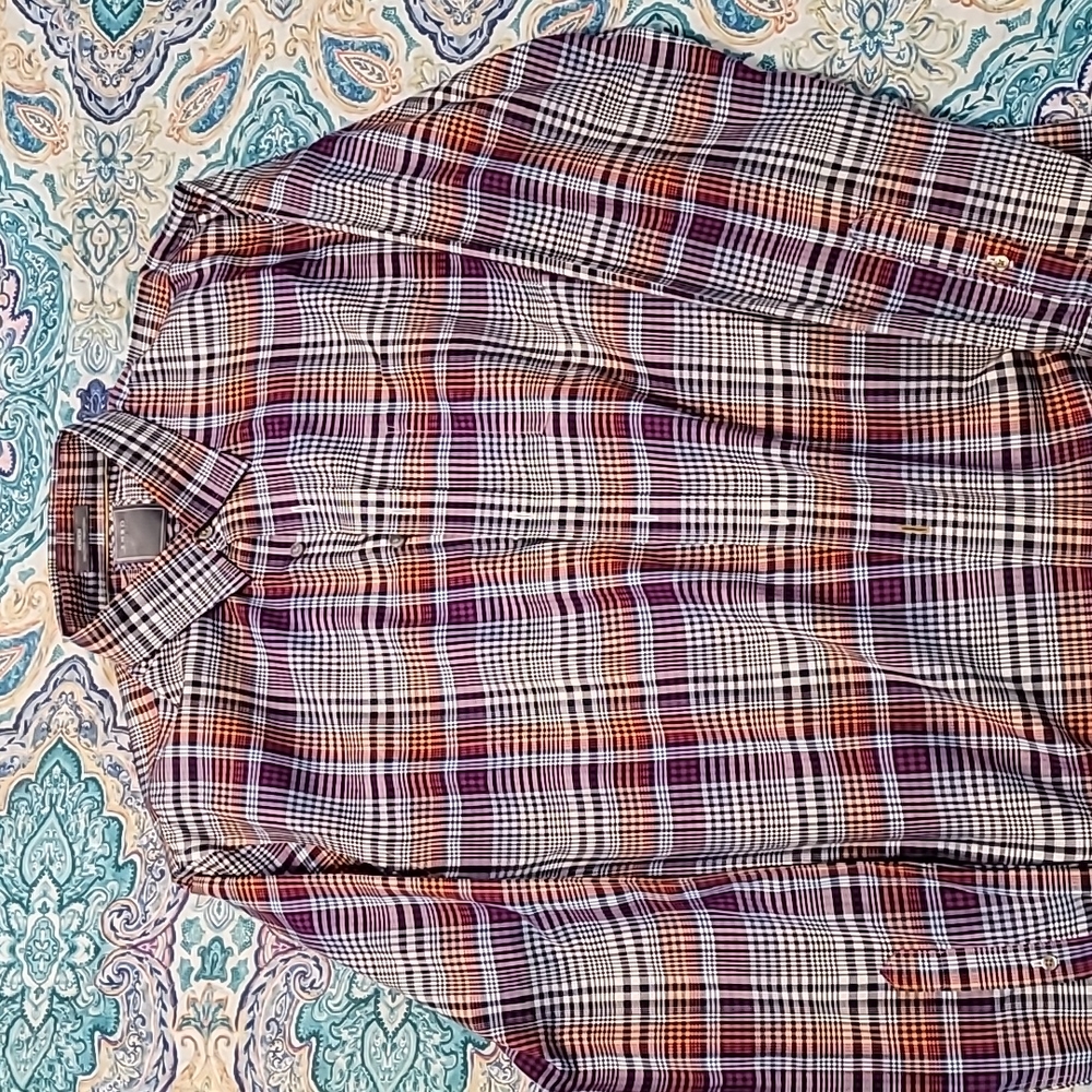 Plaid dress shirt Latge Tall LT non iron